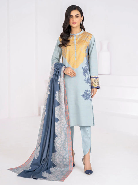 3pc LimeLight Khaddar Dress U2086-IceBlue