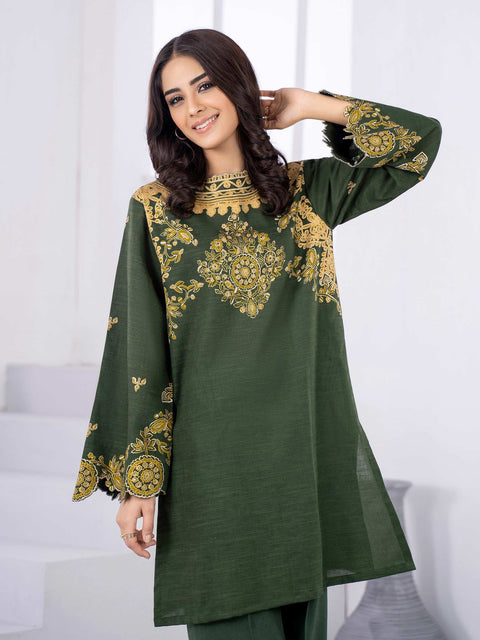 2pc LimeLight Khaddar Dress U2087-Green
