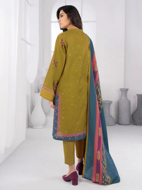 3pc LimeLight Khaddar Dress U2115 Army Green