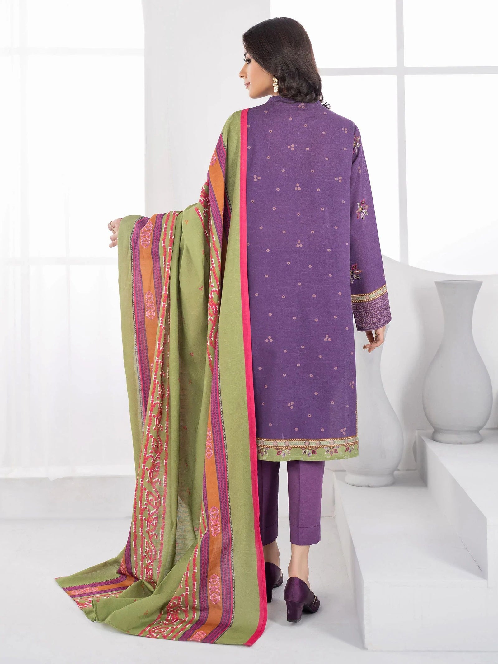 3pc LimeLight Khaddar Dress U2115-Purple