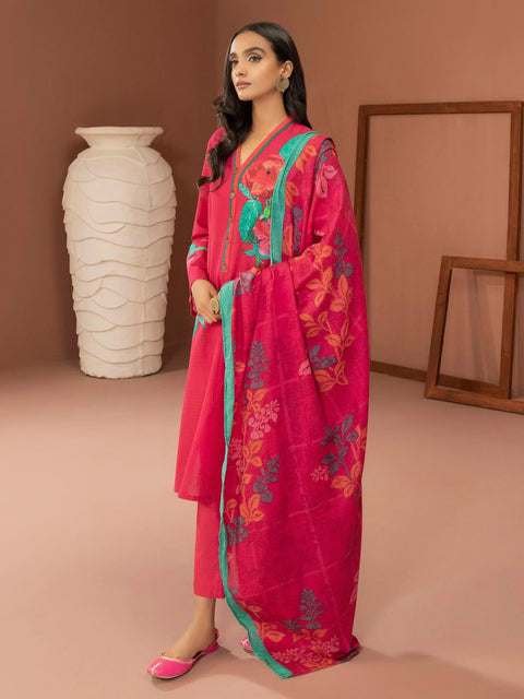 3pc LimeLight Khaddar Dress U2576-Pink