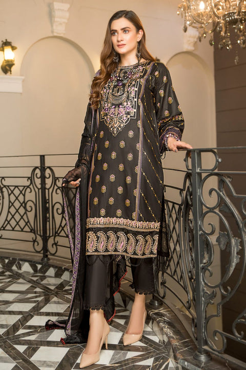 Ready to Wear 3 Pcs Lawn Embroidered Dress by Aabpara 10