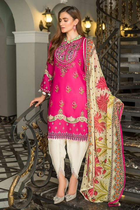 Ready to Wear 3 Pcs Lawn Embroidered Dress by Aabpara 07