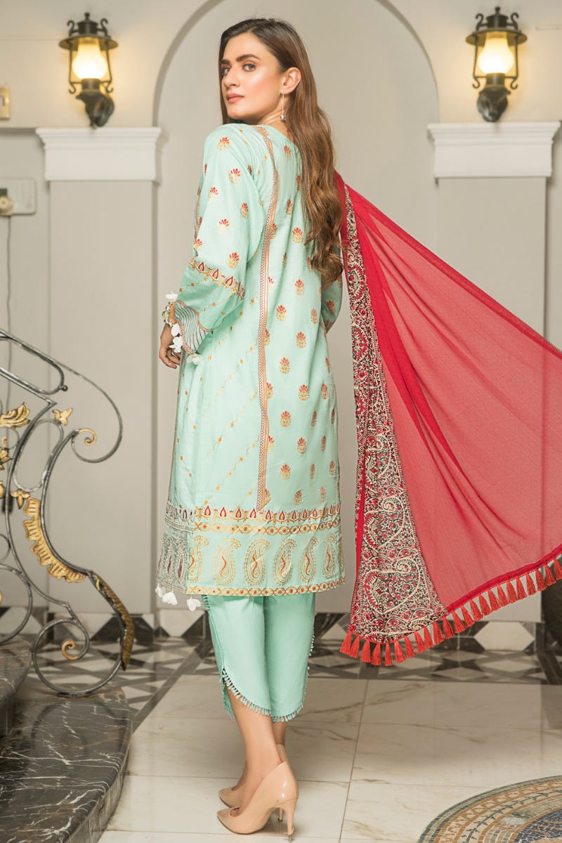 Ready to Wear 3 Pcs Lawn Embroidered Dress by Aabpara 02