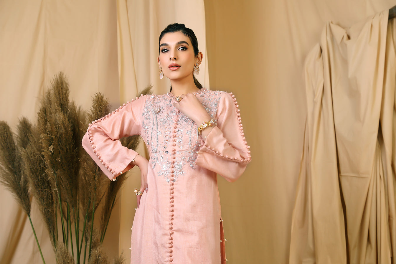 Premium Luxury Raw Silk Dress by Ain 13