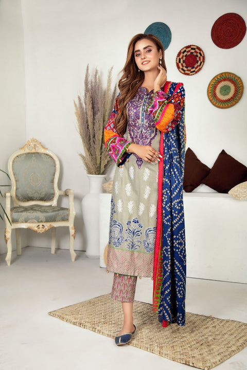 Winter Ready to Wear Embroidered Dress with Shawl by Aleezay 12