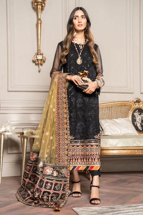 Luxury Formal Chiffon Embroidered Collection by Aleezay 08