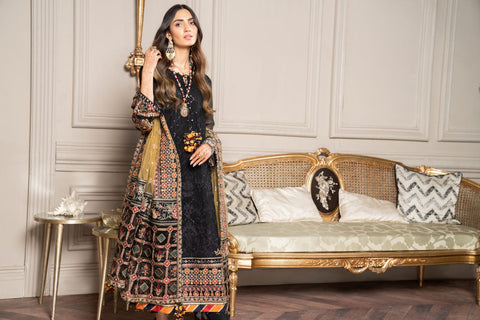 Luxury Formal Chiffon Embroidered Collection by Aleezay 08