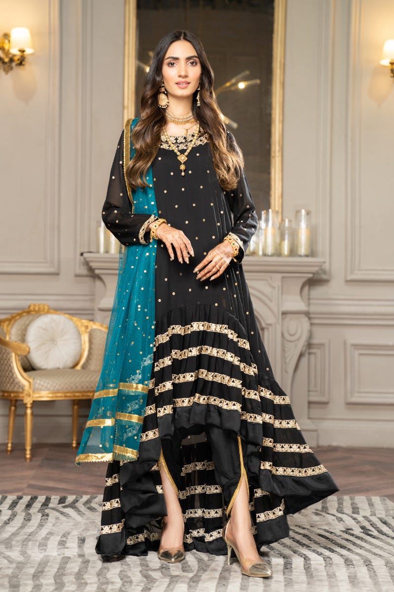 Luxury Formal Chiffon Embroidered Collection by Aleezay 03