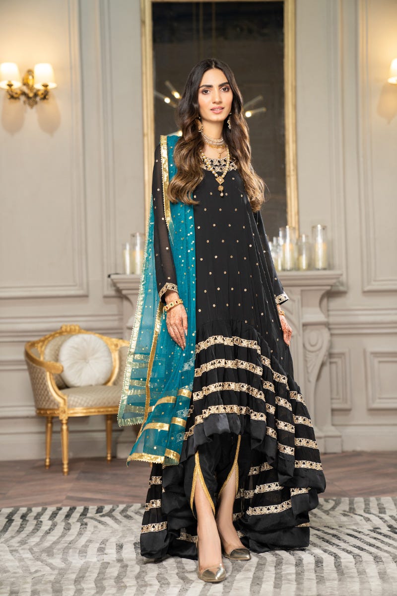 Luxury Formal Chiffon Embroidered Collection by Aleezay 03