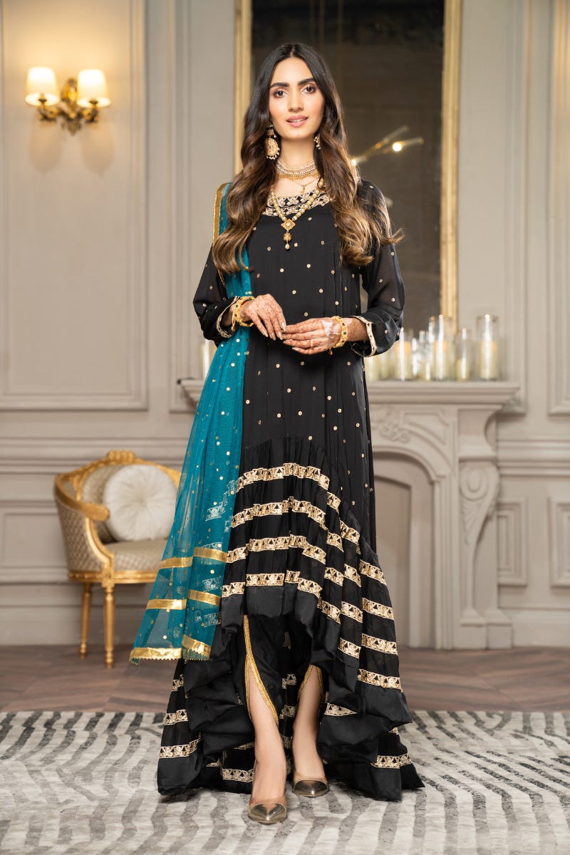 Luxury Formal Chiffon Embroidered Collection by Aleezay 03