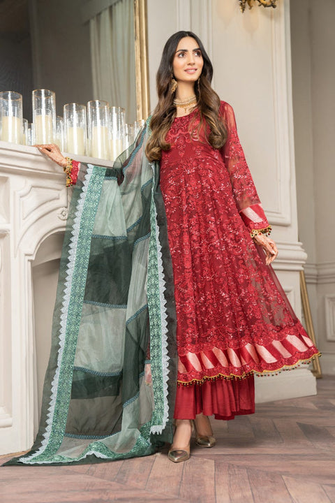 Luxury Formal Chiffon Embroidered Collection by Aleezay 04