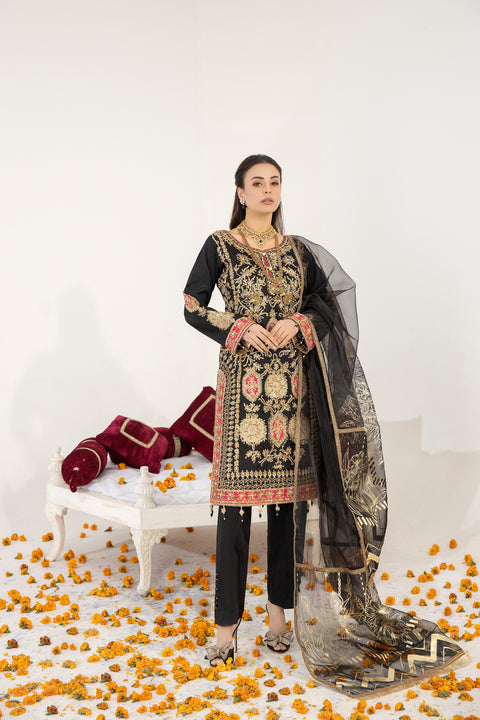 Mona Raw Silk Formal Dress 01