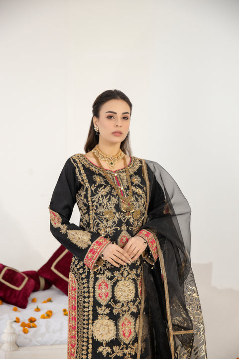Mona Raw Silk Formal Dress 01
