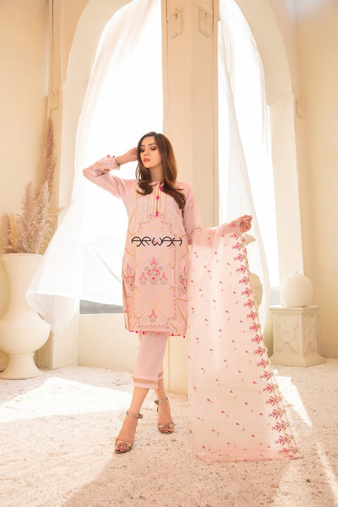 Winter Ready to Wear 3 Pcs Embroidered Collection by Arwah 03