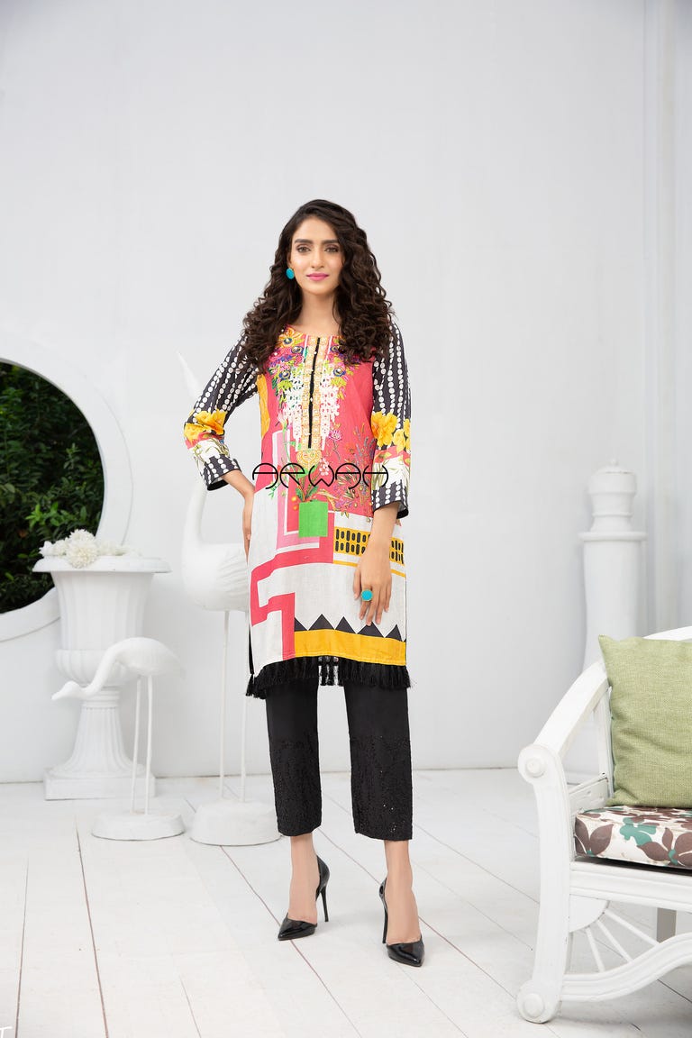 Winter Ready to Wear Embroidered Kurta by Arwah 01