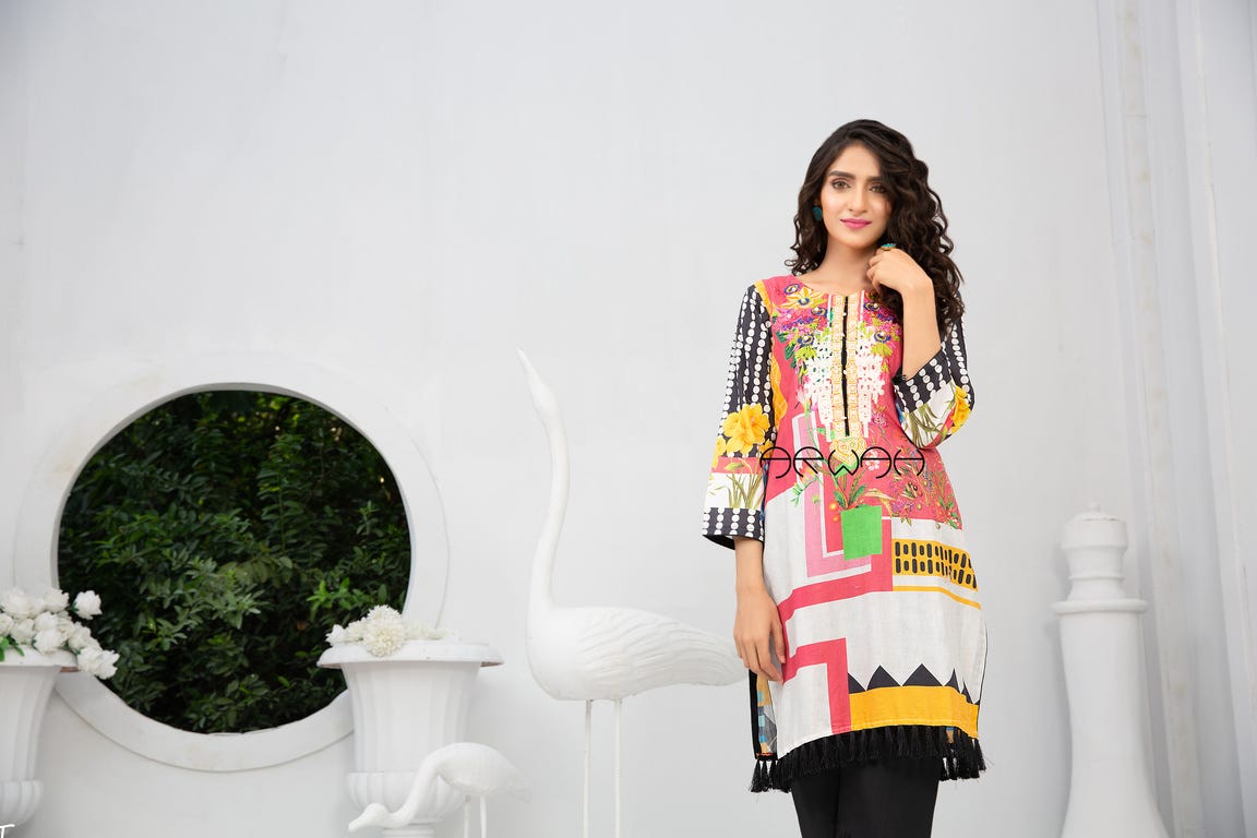 Winter Ready to Wear Embroidered Kurta by Arwah 01