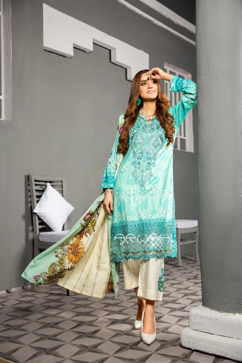 Winter Ready to Wear 3Pcs Embroidered Collection by Arwah 04
