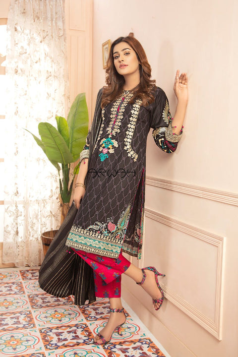 Winter Ready to Wear 3Pcs Embroidered Collection by Arwah 11