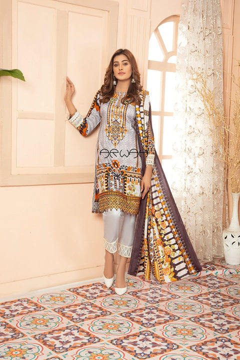 Winter Ready to Wear 3Pcs Embroidered Collection by Arwah 09