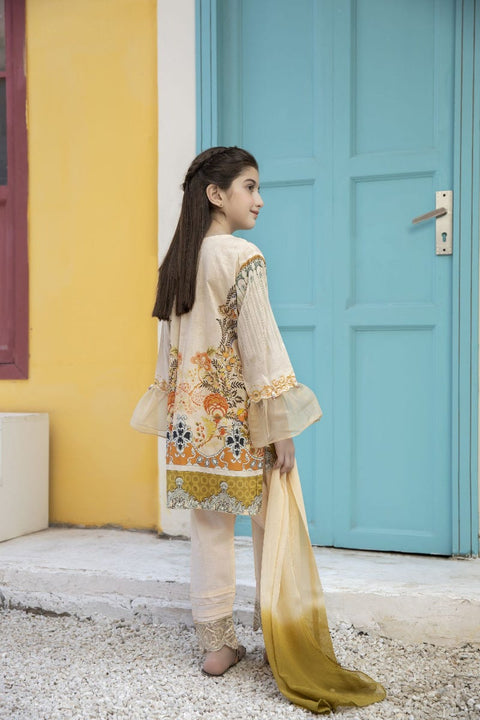 Kids Mona Ready to Wear 3 Pcs Embroidered Lawn Collection 05