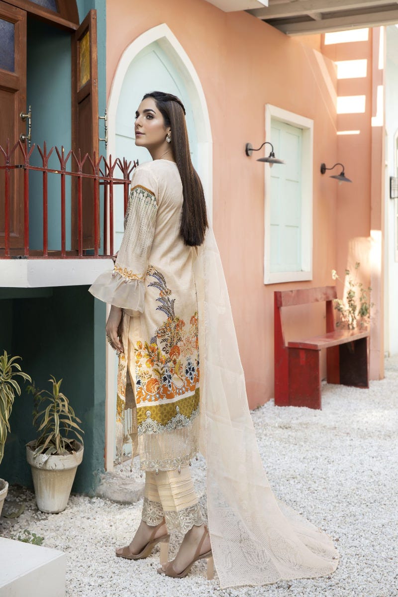 Mona Ready to Wear 3 Pcs Embroidered Lawn Collection 05