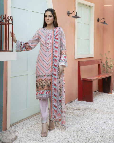 Mona Ready to Wear 3 Pcs Embroidered Lawn Collection 07