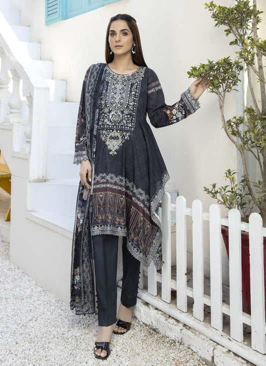 Mona Ready to Wear 3 Pcs Embroidered Lawn Collection 08