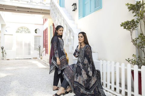 Mona Ready to Wear 3 Pcs Embroidered Lawn Collection 08