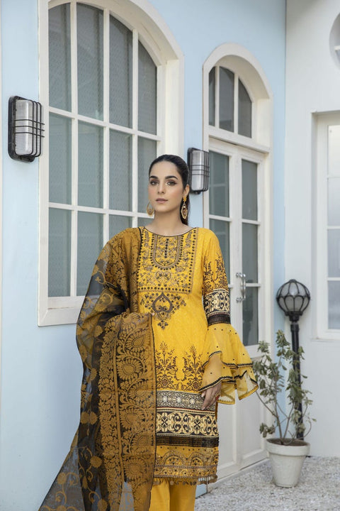 Mona Ready to Wear 3 Pcs Embroidered Lawn Collection 01