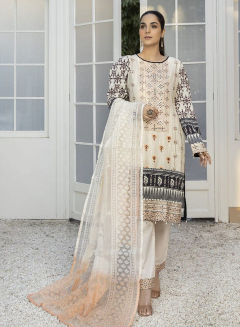 Mona Ready to Wear 3 Pcs Embroidered Lawn Collection 03