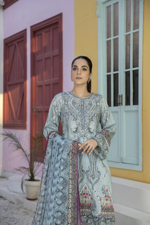 Mona Ready to Wear 3 Pcs Embroidered Lawn Collection 04