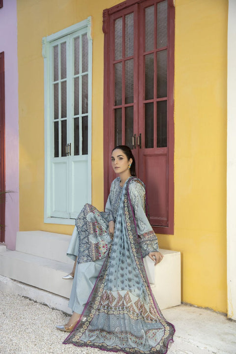 Mona Ready to Wear 3 Pcs Embroidered Lawn Collection 04