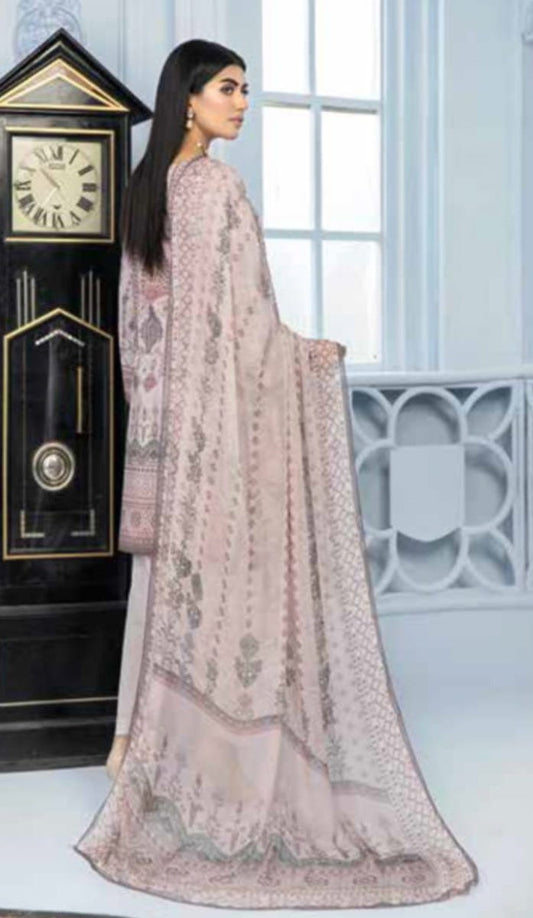 Ready to Wear 3 Pcs Embroidered Lawn with chiffon dopatta 02