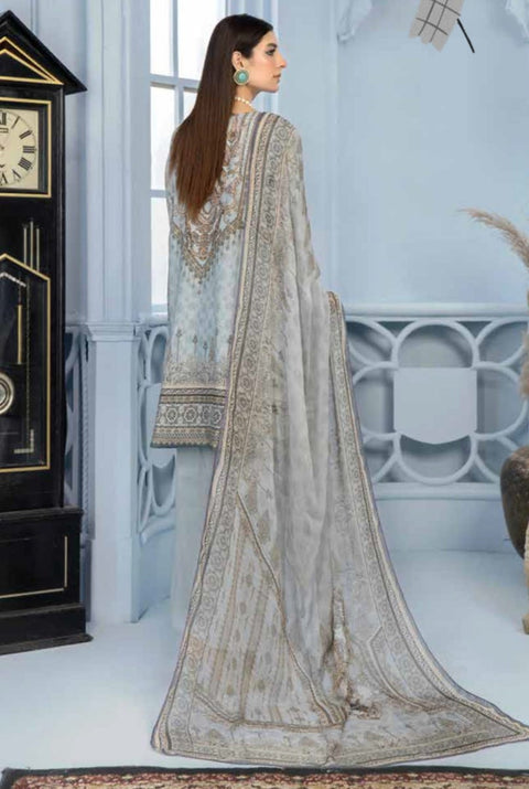 Ready to Wear 3 Pcs Embroidered Lawn with chiffon dopatta 03