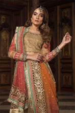 Gold & Coral Luxury Formal Mbroidered Collection by Maria B