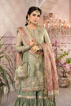 Mbroidered Ready to Wear Pistachio Green and Salmon pink BD-2205