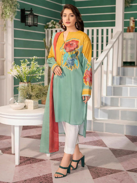 Autumn Ready to Wear Cambric 3 Pcs Dress by Limelight 23