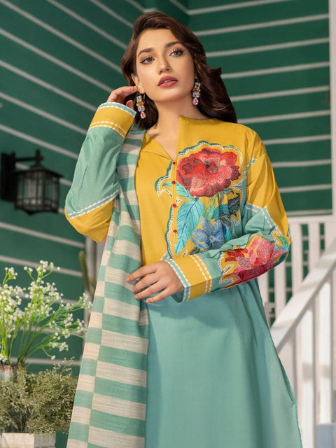 Autumn Ready to Wear Cambric 3 Pcs Dress by Limelight 23