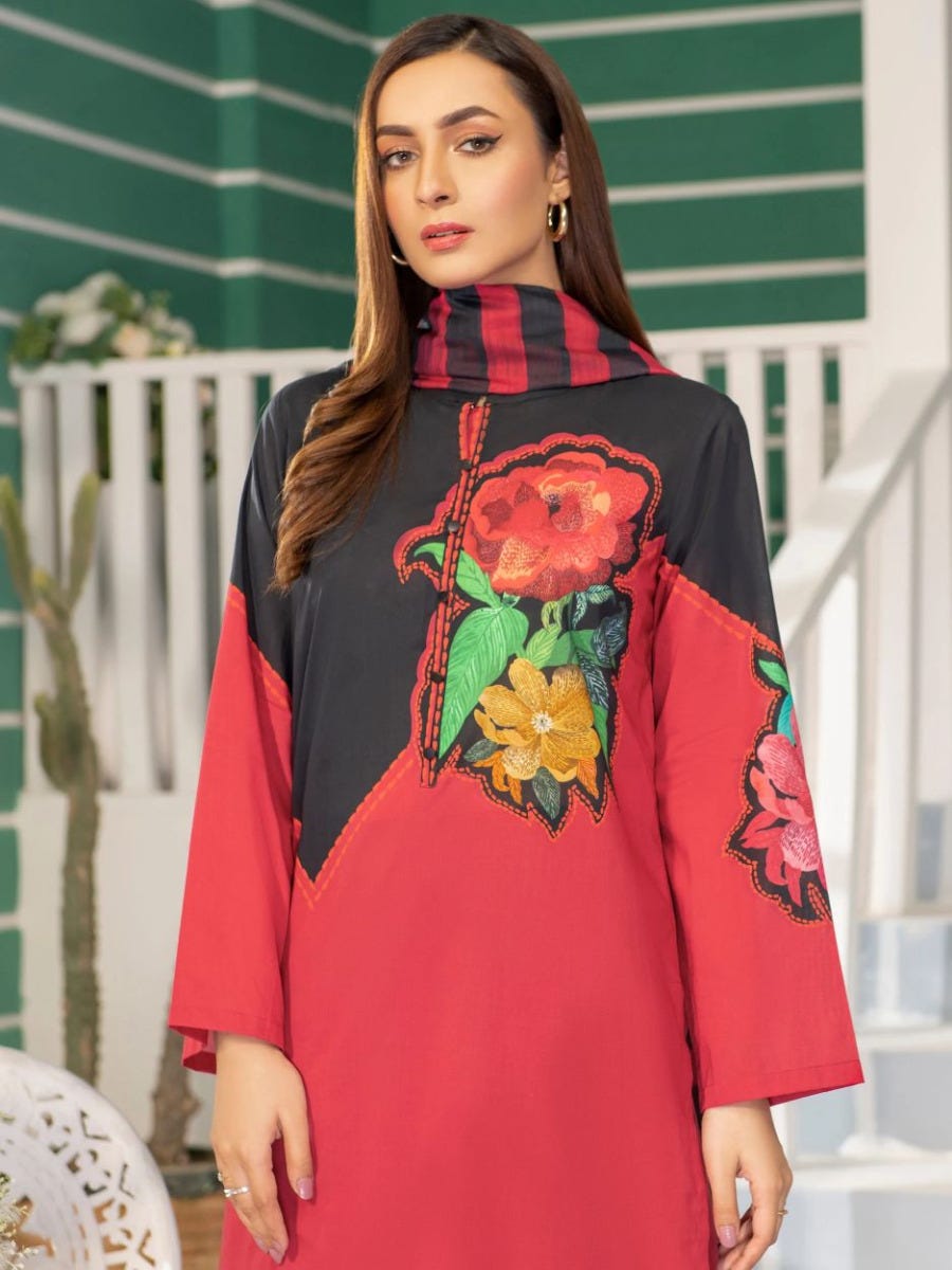 Autumn Ready to Wear Cambric 3 Pcs Dress by Limelight 24