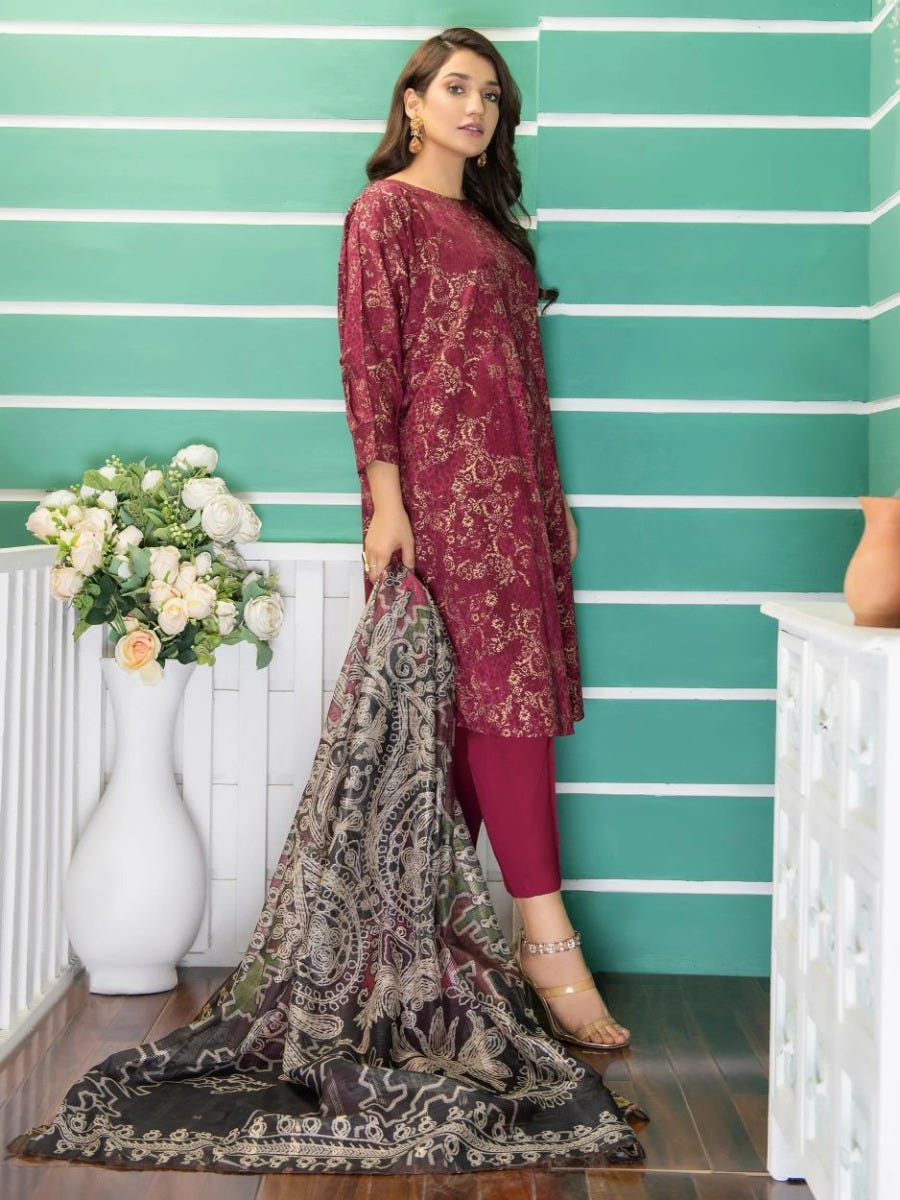 Autumn Ready to Wear Cambric 3 Pcs Dress by Limelight 35