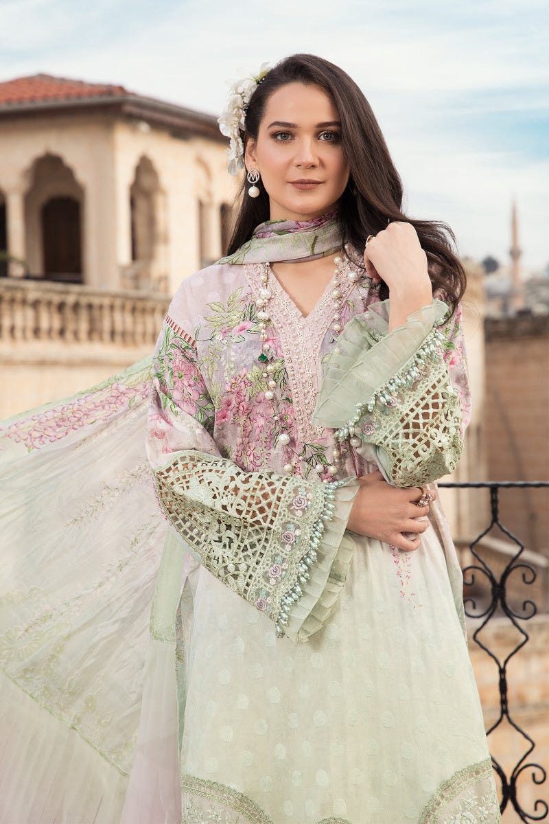 Maria B Luxury Lawn Ready to Wear Collection 6B