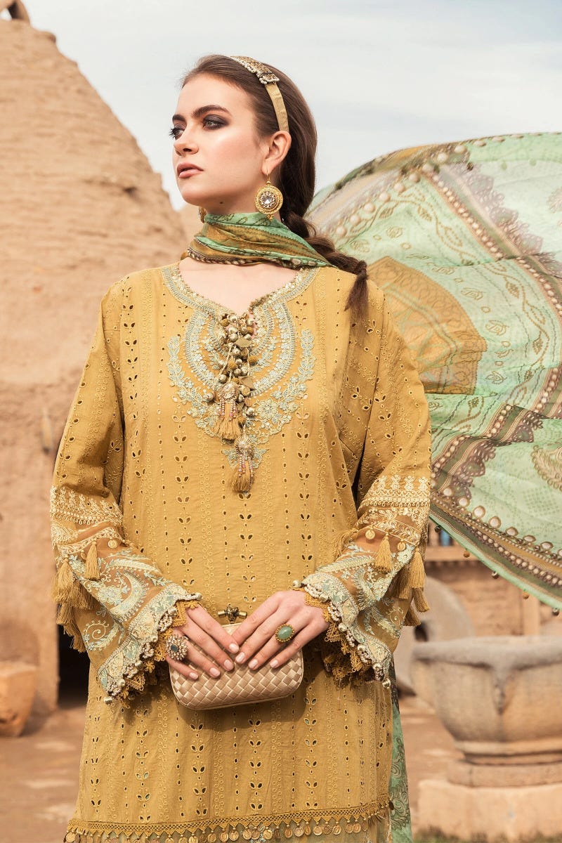 Maria b Mprints Ready to Wear 3 Pcs Embroidered Dress 13A