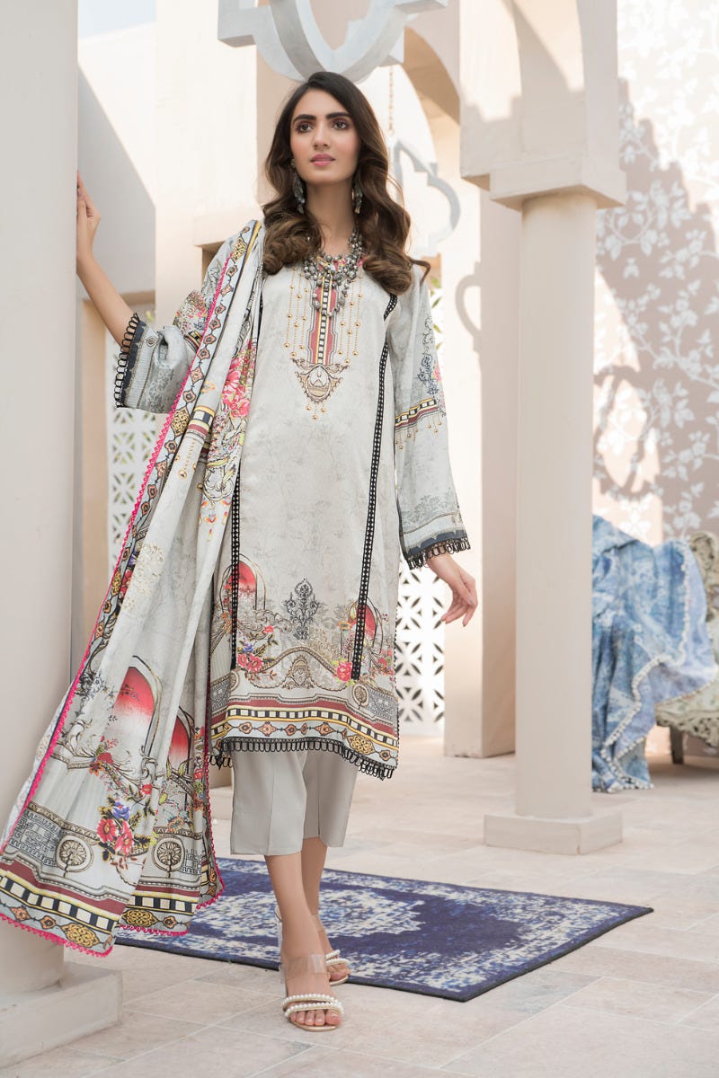 Ready to Wear Linen Embroidered Dress by Dress Code 04