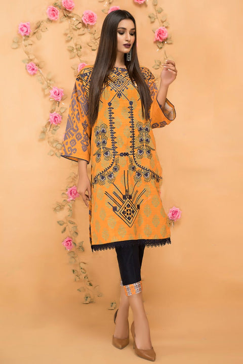 Winter Ready to Wear Khadar Embroidered Dress by Dress Code 04