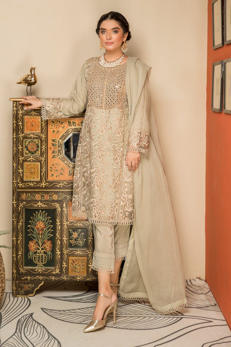 Formal Ready to Wear 3 Pcs Dress by Sakeena Hasan 03