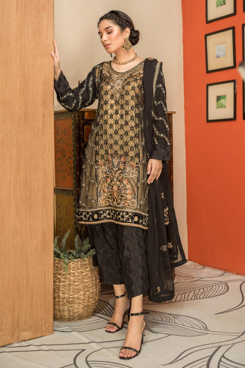Formal Ready to Wear 3 Pcs Dress by Sakeena Hasan 01