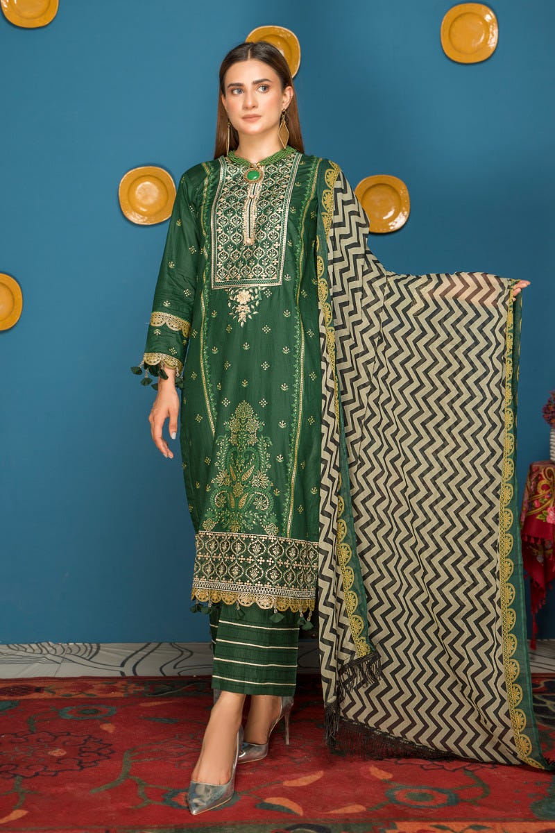 Embroidered Ready to Wear 3 Pcs Lawn Dress by Aabpara 02