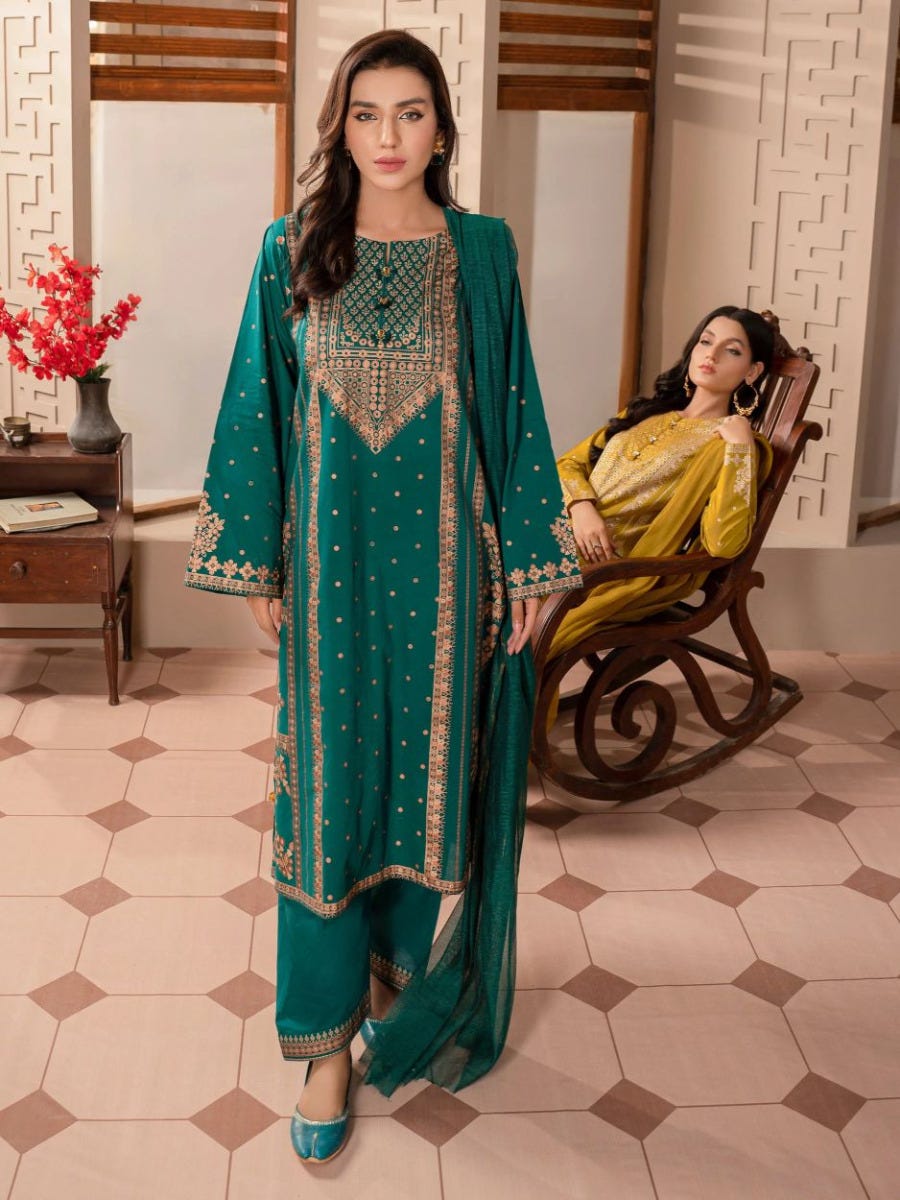 Autumn Ready to Wear Cambric 3 Pcs Dress by Limelight 19