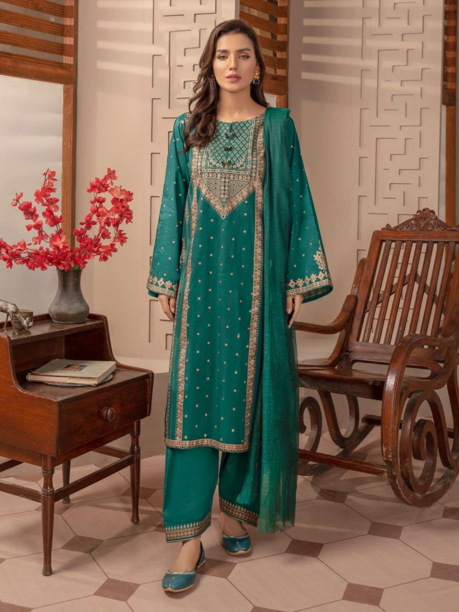 Autumn Ready to Wear Cambric 3 Pcs Dress by Limelight 19